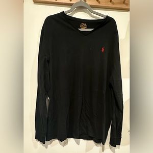 Polo v-neck long sleeve XL